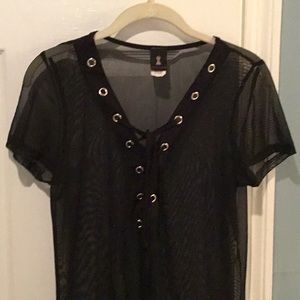 Black dress sheer